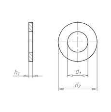 Pod karo M 5x25x1,5 A2