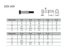 Smršťování 6HR 8.8 M16x075 DIN 609 dlouhý závit.