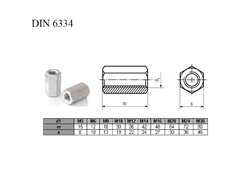 Matný DIN 6334 M24x72 ZB
