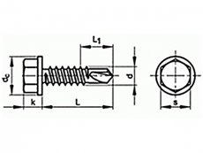 Skr TEX 4,8x25 DIN 7504 K A2