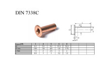 Nýt DIN 7338B 6x25 Cu