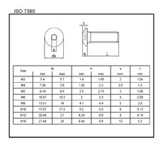 Skr ISO7380FL M 6x100 s limbou A4