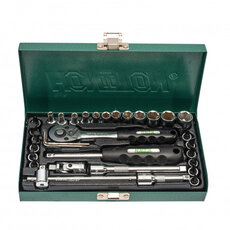 Hlavica 1/4" sada 33 dielov kovový box